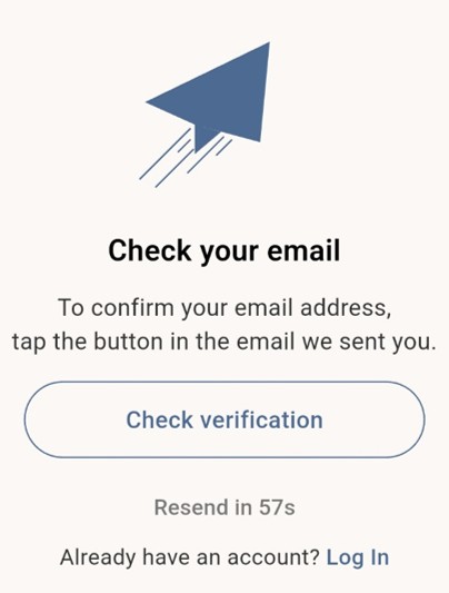 Timule email verification screen