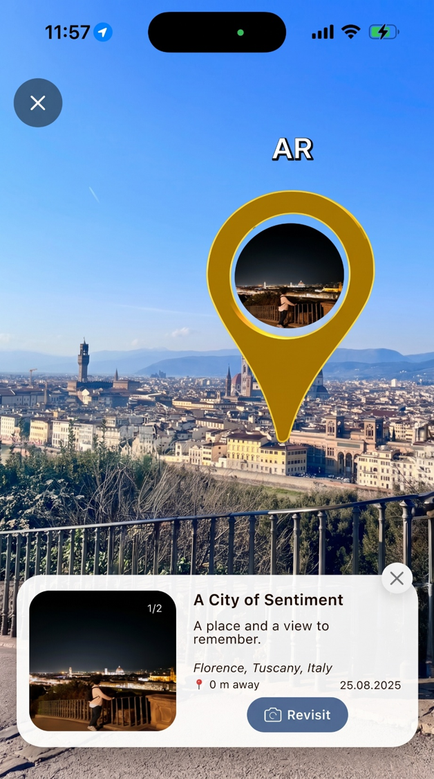 A Timule Memory rediscovered through AR in Florence