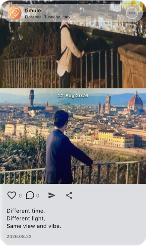 A Florence Revisit connecting an earlier Memory with a later moment